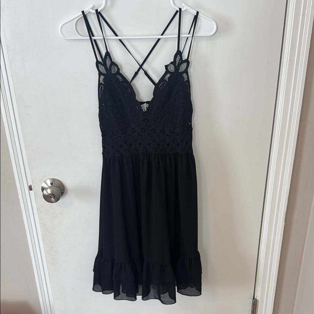 Elegant Black Lace Dress